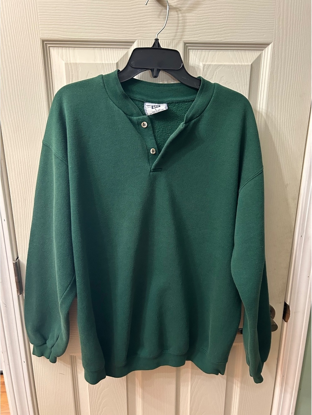 Lee Heavyweight Henley Sweatshirt - Size Large